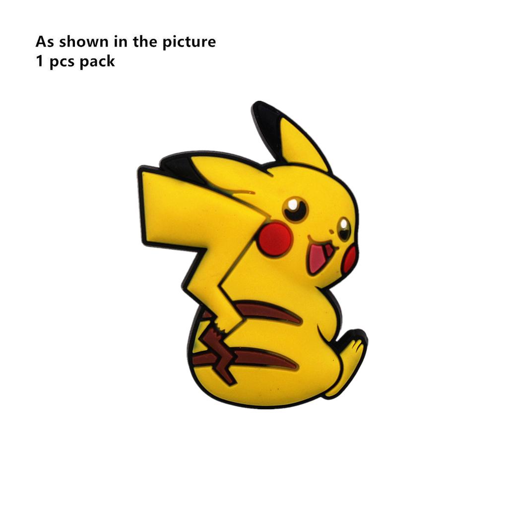 1pcs Cartoon PVC Shoe Charms Cute Pikachu Squirtle Clog Pins Sandal Decorations Shoes Accessories Backpack Buckle