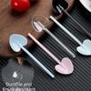 100PCS Lightweight Heart-shaped Spoons Thickened Ice Cream Spoons Disposable Spoons  Party