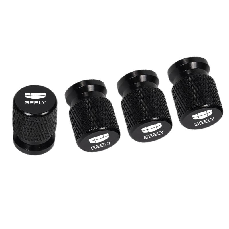 4pcs Car Wheel Tire Valve Caps Tyre Stem Covers Airdust Waterproof For Geely Atlas Coolray Emgrand EC7 EC8 X7 EX7 CK2 CK3 GL GS
