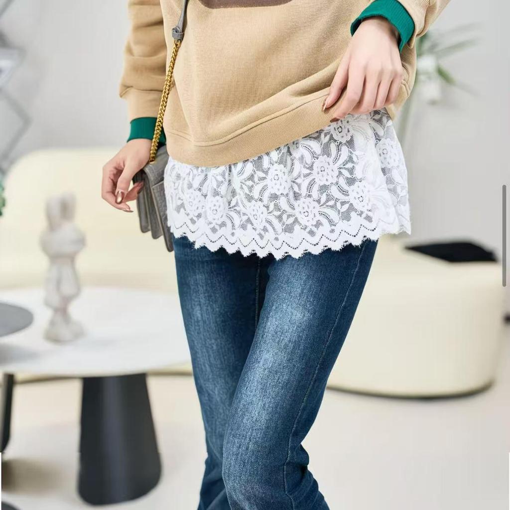 Lace Safety Shorts for Autumn/Winter: Ideal for Layering, Covers Buttocks, Pairs with Ripped Jeans and Yoga Pants