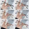 Portable Blue Ray Blocking Anti-Blue Light Glasses Eye Protection Ultralight Square Eyeglasses Metal Frame Eyewear Men Women