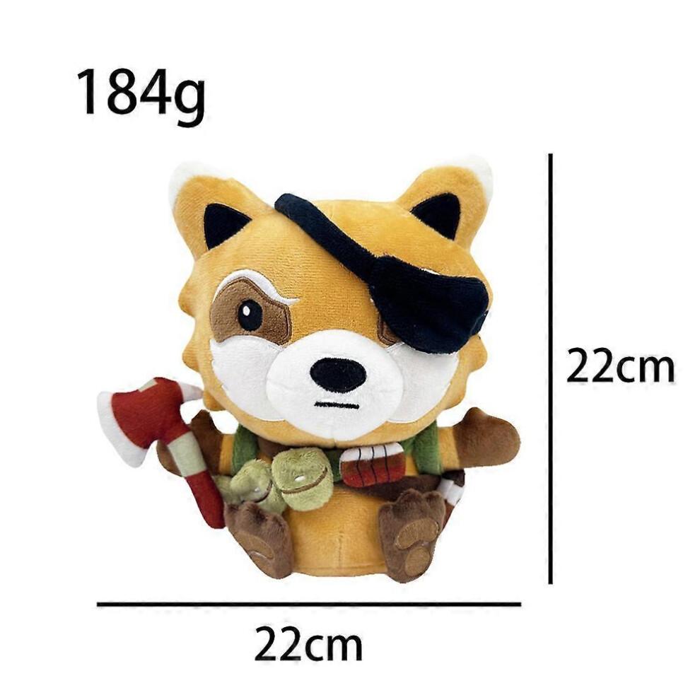 Peluche Steadfast Spiffo Procione Monocolo Giocattolo/Bambola di Peluche