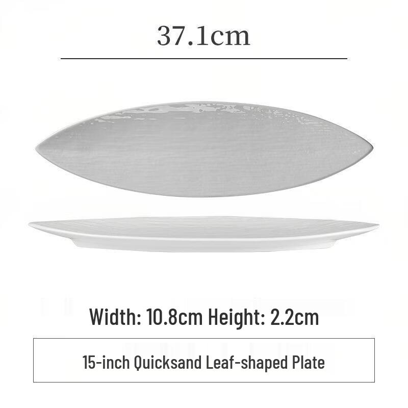 DeRuien Ceramic Dinner & Serving Plates with Flowing Sand Pattern