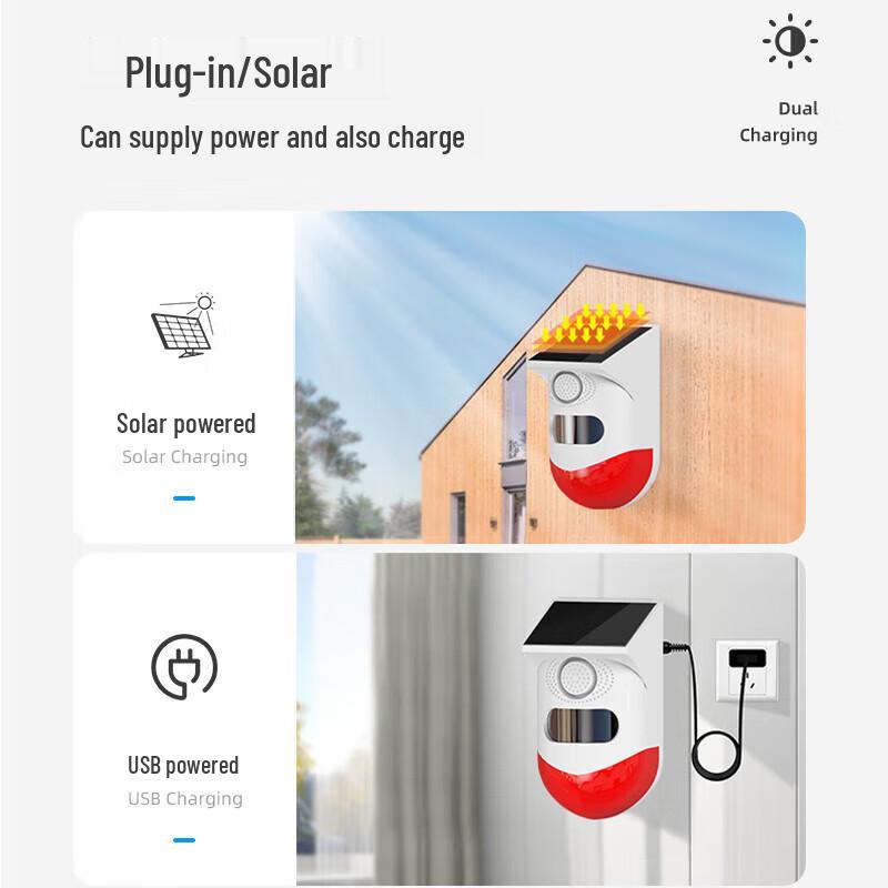 LFang Outdoor Solar-Powered PIR Anti-Theft Alarm