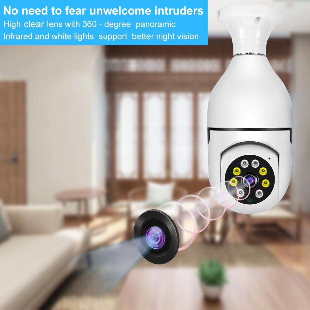 Wireless Light Bulb Surveillance Camera 360 Degree Panoramic Smart High-Clear Light Bulb