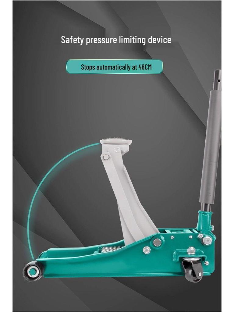 3-Ton Horizontal Hydraulic Car Jack with Double Pump for Small Trucks and Sedans
