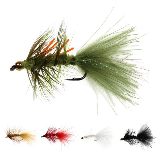 Fly Fishing Lure with Sharp Hook Realistic Hand Tied Feather Bionic Fly Fishing Bait Freshwater Saltwater Bass Trout Fishing Accessories