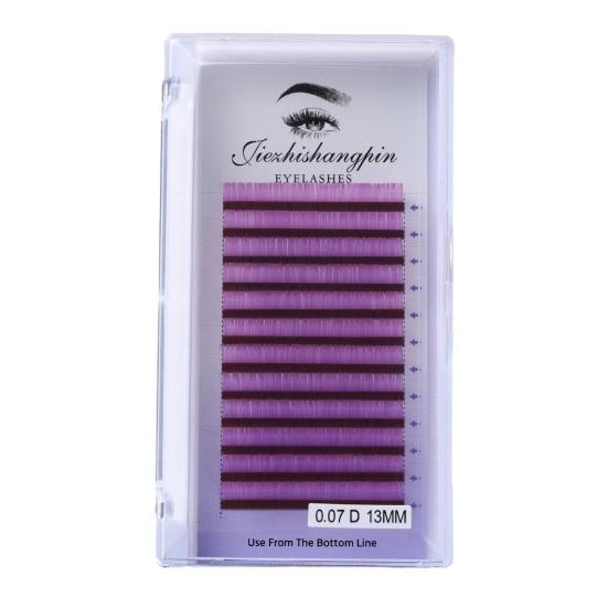1 Box Fake Eyelash UV Eyelash Extensions Colorful Fluorescent Lash Multi Colored Mixed Stage Performance Curled Long Artificial Eyelash