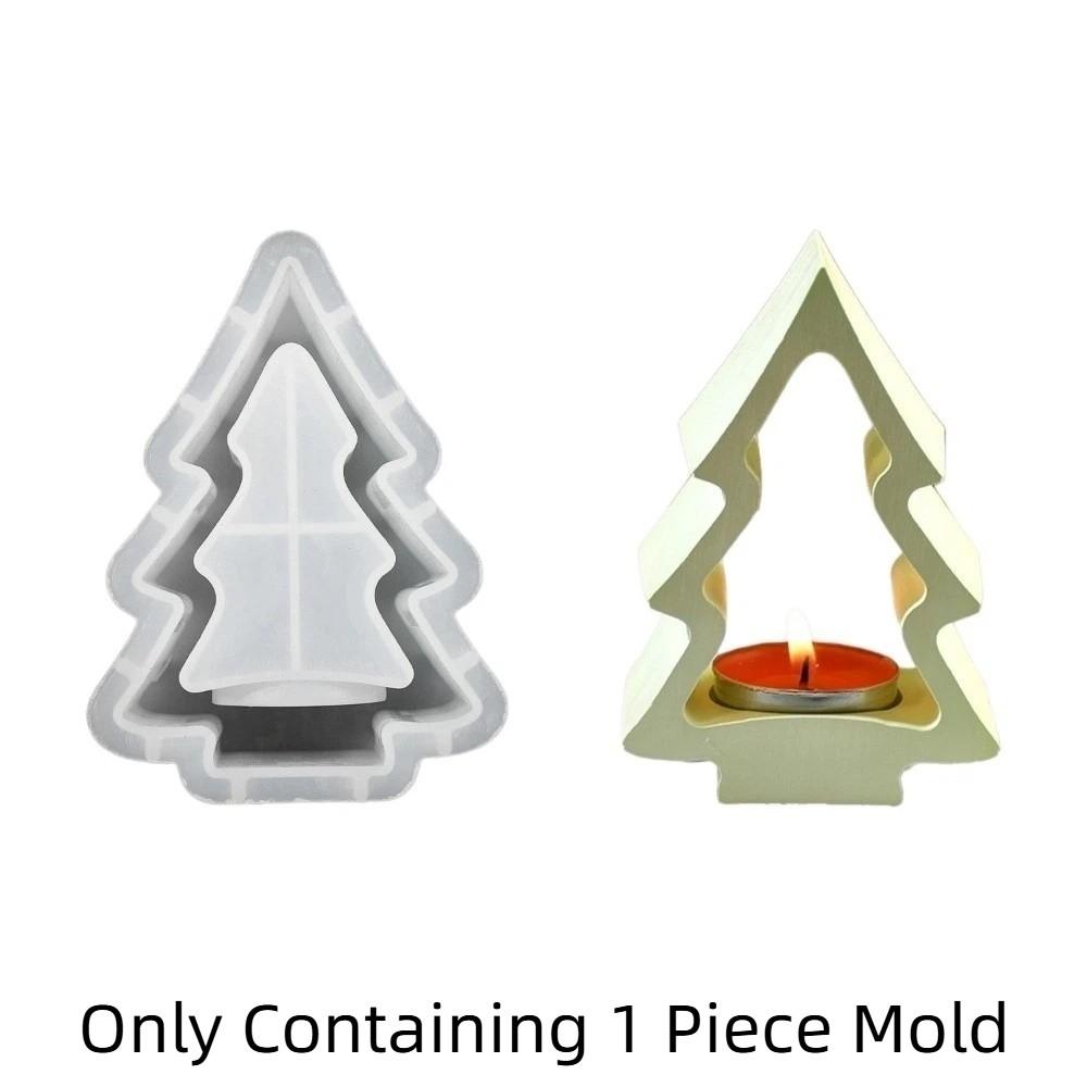 3D Christmas Candle Base Mold DIY Crafts Epoxy Resin Plaster Mold Gift Making