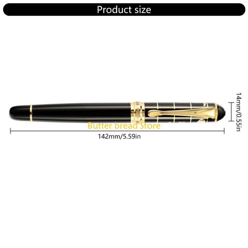 W89C Fountain Pen with Ergonomic Handle Practical Signing Pen Metal Pen Smooth Writing Pen for Writing Practice