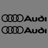2PCS Car Body Trunk Window Logo Sticker Decor Accessories Auto Styling For 6w Sline RS Quattro A4 A5 A6 TT A8 Q5 Q6 Q7 Q8 S A7w6