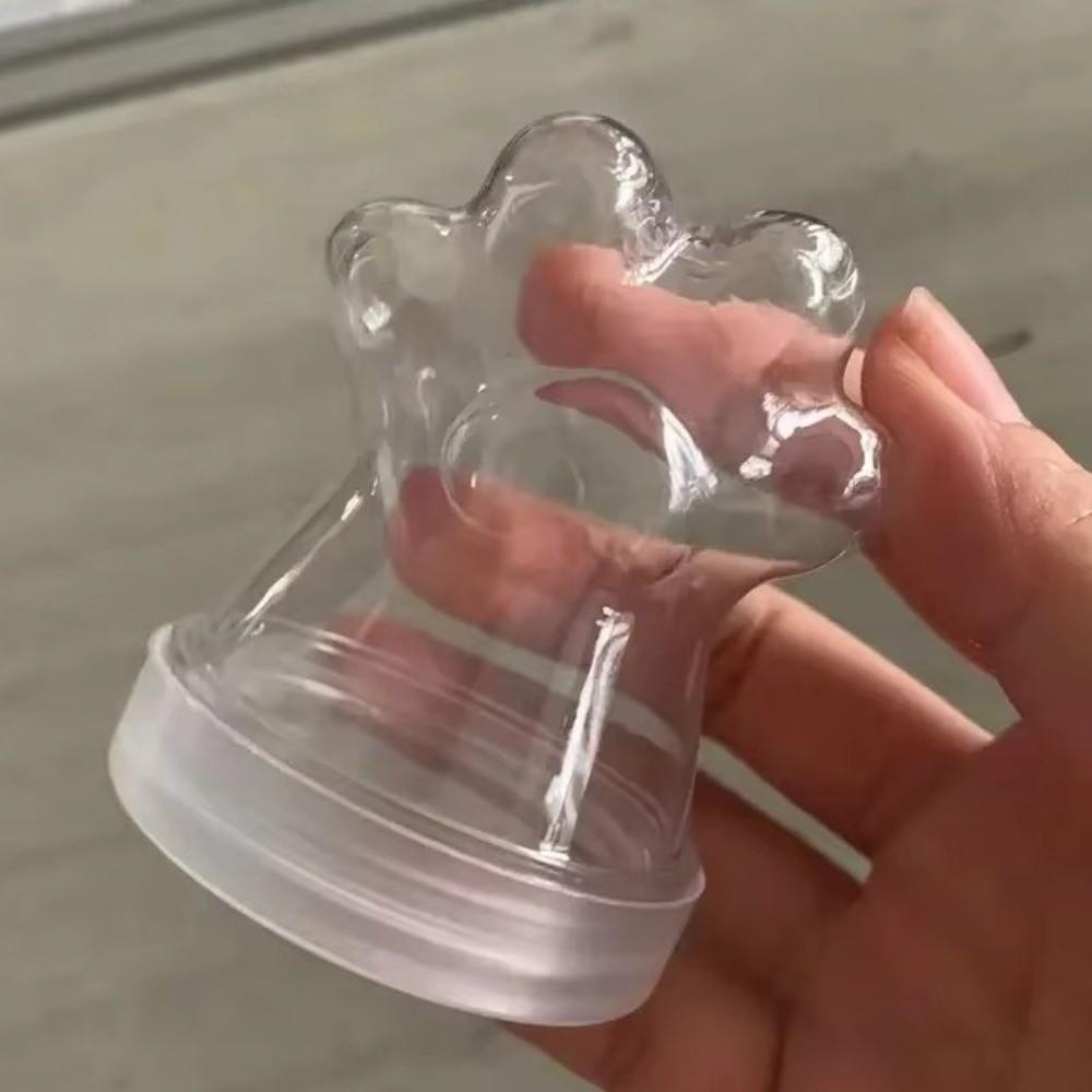 2PCS Transparent Pet Fur Keepsake Bottle Dust-proof Airtight Pet Hair Storage Jar Kawaii Design Plastic Pet Hair Organizer
