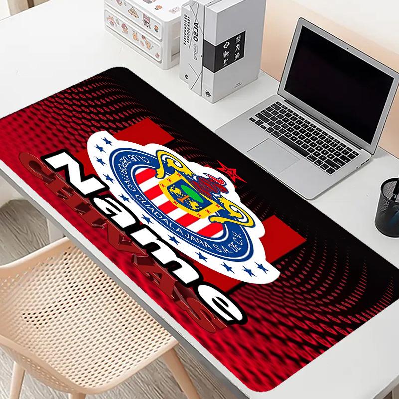Kişiye Özel İsimli Club Deportivo Guadalajara Desenli Mouse Pad, Dizüstü Bilgisayar Masa Matı, Ev İçin Dekoratif Masa Matı Klavye Altlığı Hediye