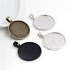Neue Mode 10 Stück 25mm Innenmaß 4 Farben Beschichtet Klassisch Einfacher Stil Cabochon Basis Fassung Anhänger