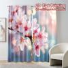 Flat Printing Curtains Without Rod Cherry Bliss Chic Print Polyester Decorations Use Set Of 2 Made