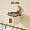 Antique style suction cup washbasin storage box wall-mounted trash can face towel storage Bathroom and kitchen Accessories