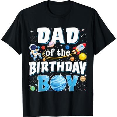 Papa des Geburtstagskindes Astronaut Familie Weltraum Planeten T-Shirt