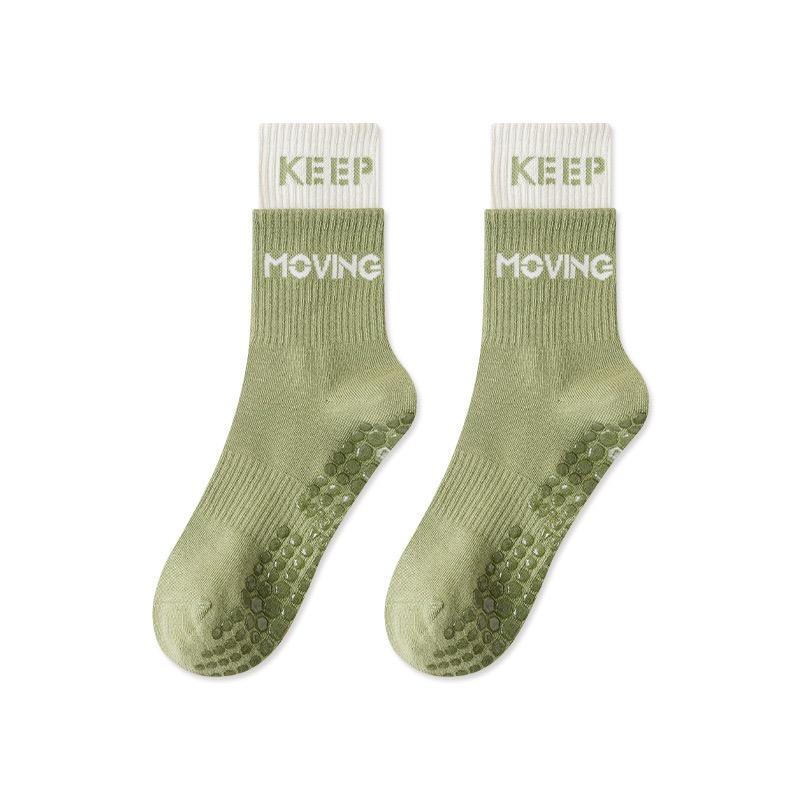 Yoga Socks Professional Women's Mid Tube Socks Pilates Sports Fitness Socks Non Slip Socks