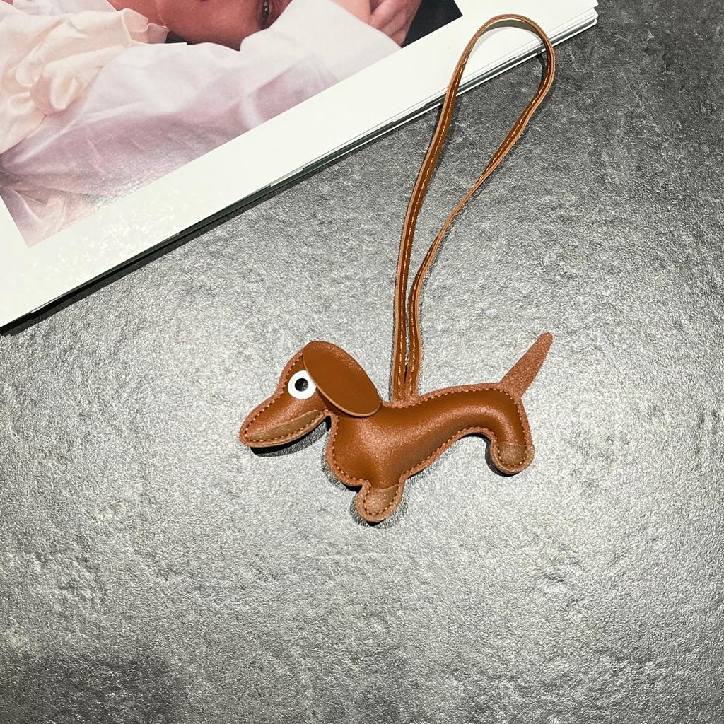 Llavero Creativo Lindo Perro Salchicha Europeo Colgante de Bolso Joyería para Llaves de Coche