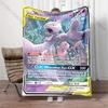 1PC Pokemon Cards Mewtwo Print Blanket Children Adult Blanket Soft and Warm Bedding for Home Sofa Outdoor Travel Cover Blanket