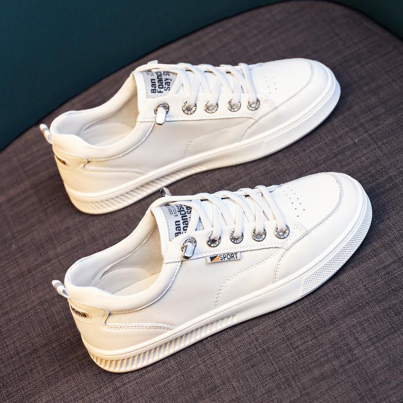 

Little white shoes women s summer 2025 new ins Internet celebrities students casual versatile one pedal flat baseplate shoes 38 серебряный