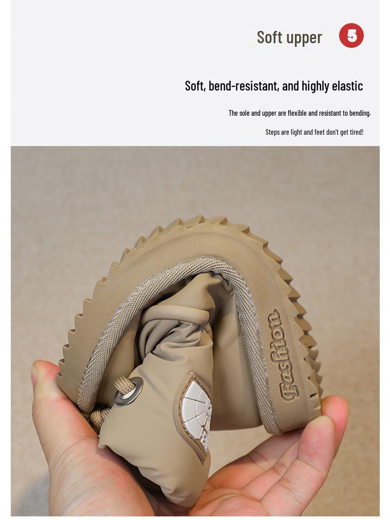 Kids' Winter 2025 Snow Boots: Anti-Slip, Waterproof, Cotton-Lined, Plus Velvet, Extra Warm for Boys and Girls