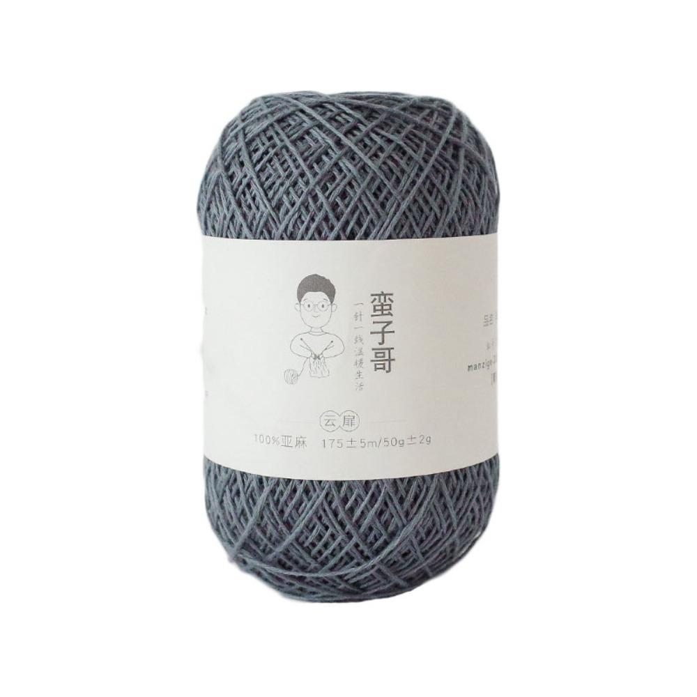 

Мягкая льняная пряжа, приятная к коже, вязальная пряжа, пряжа для вязания свитера крючком, шитье темно серый