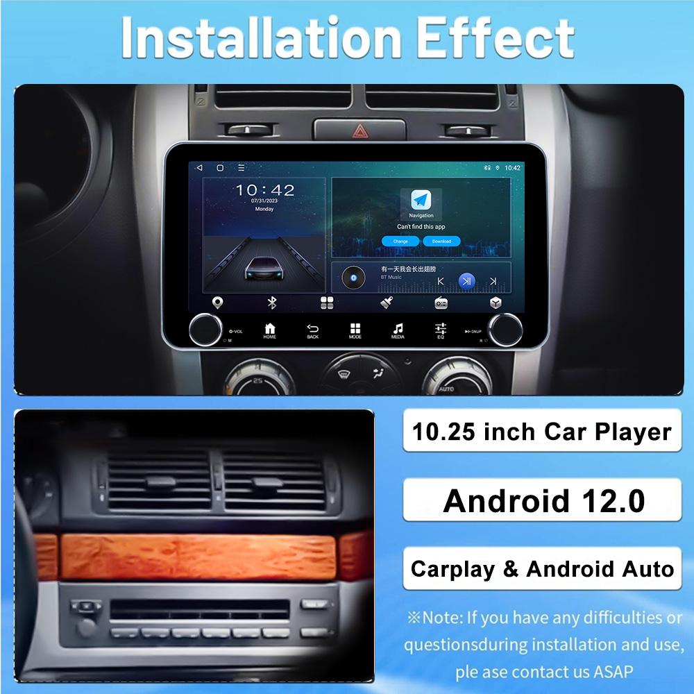 1 DIN 10,33'' Autorádio Android 12 Bezdrátové Carplay Auto GPS Navigace WIFI Univerzální Multimediální Přehrávač 4G 8JÁDRO