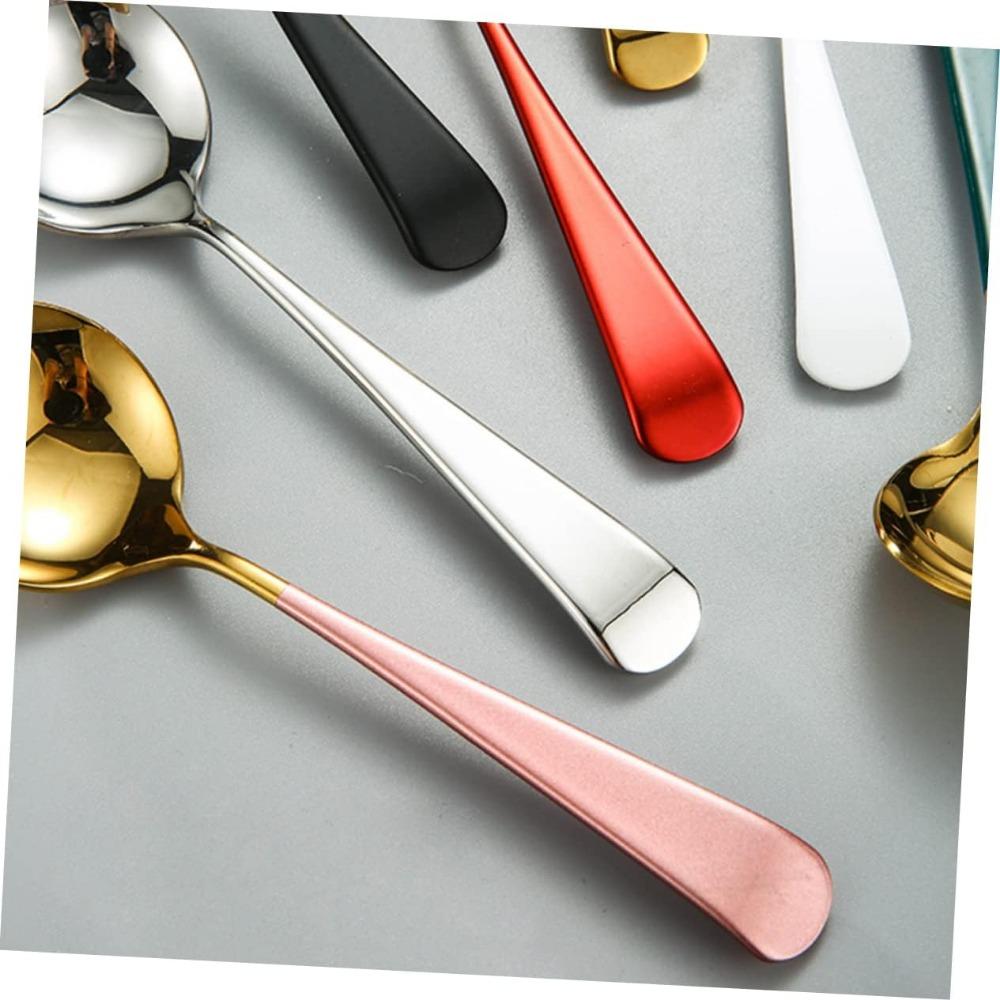 Round Mixing , Mixing Stick , Christmas Decoration Silver S, Stainless Steel , Dessert Spoon