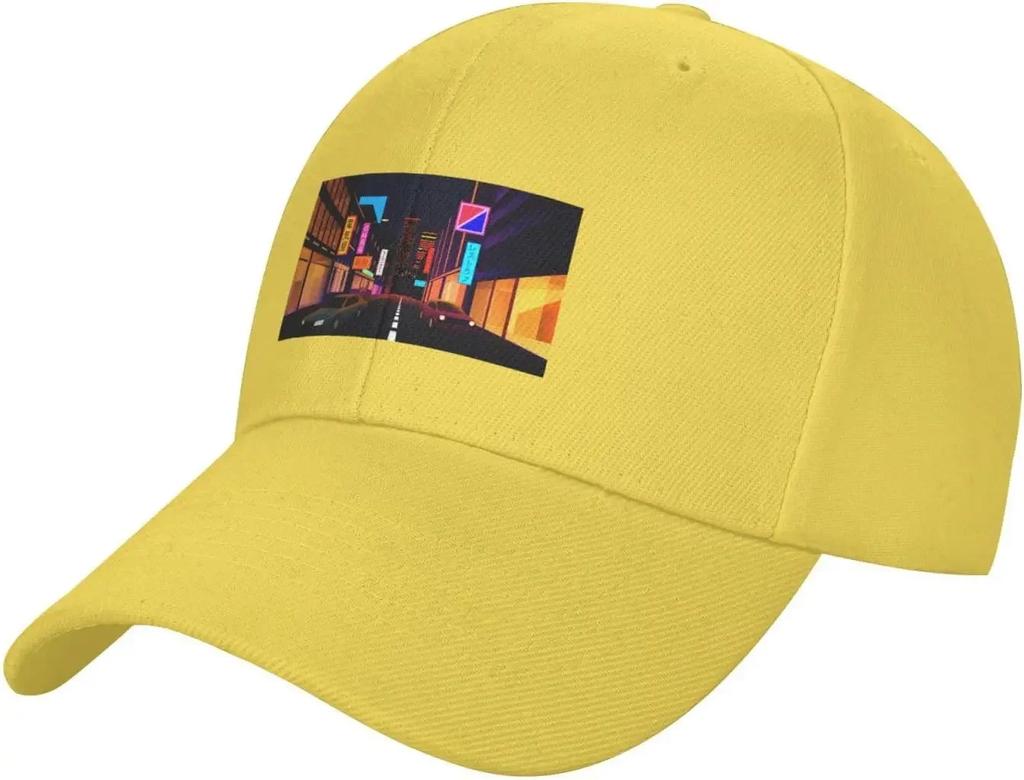 Japanese City Night Street Scenery Baseball Cap Women Men Hats Adjustable Trucker Sun Hat Dad Caps