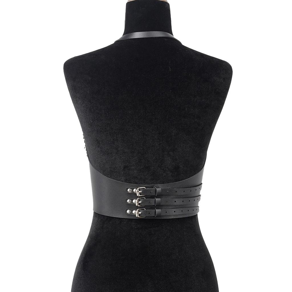 Mode Gürtel Damen Brustkette Körpergeschirr Brust Punk Gürtel Hosenträger für Frauen Formendes Taillenband Goth Bekleidungszubehör