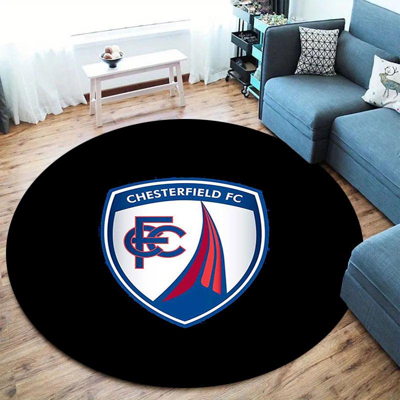 Chesterfield F.C Round Area Rug,Carpet Rug for Living Room Bedroom Sofa Playroom Decor,Non-slip Floor Mat