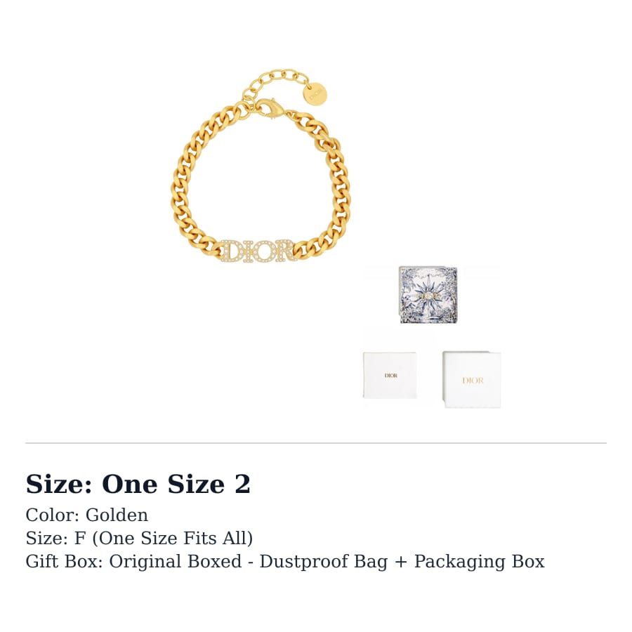 Christian DIOR Pre Owned 2010 2020 DIOR Revolution Plated Crystal Chain Bracelet Costume Bracelet B1506DVOCY-D301