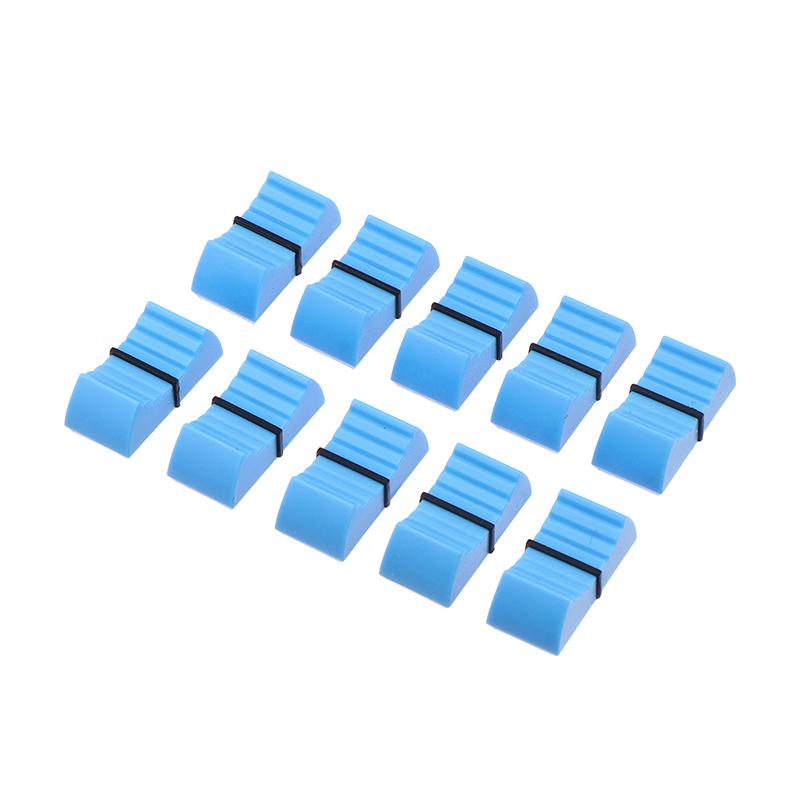 10PCS Plastic Touch Sensitive Fader Knob Caps For Mixer Desk Ribbed Slider Switch Key Caps Push Mixer Knob Cap