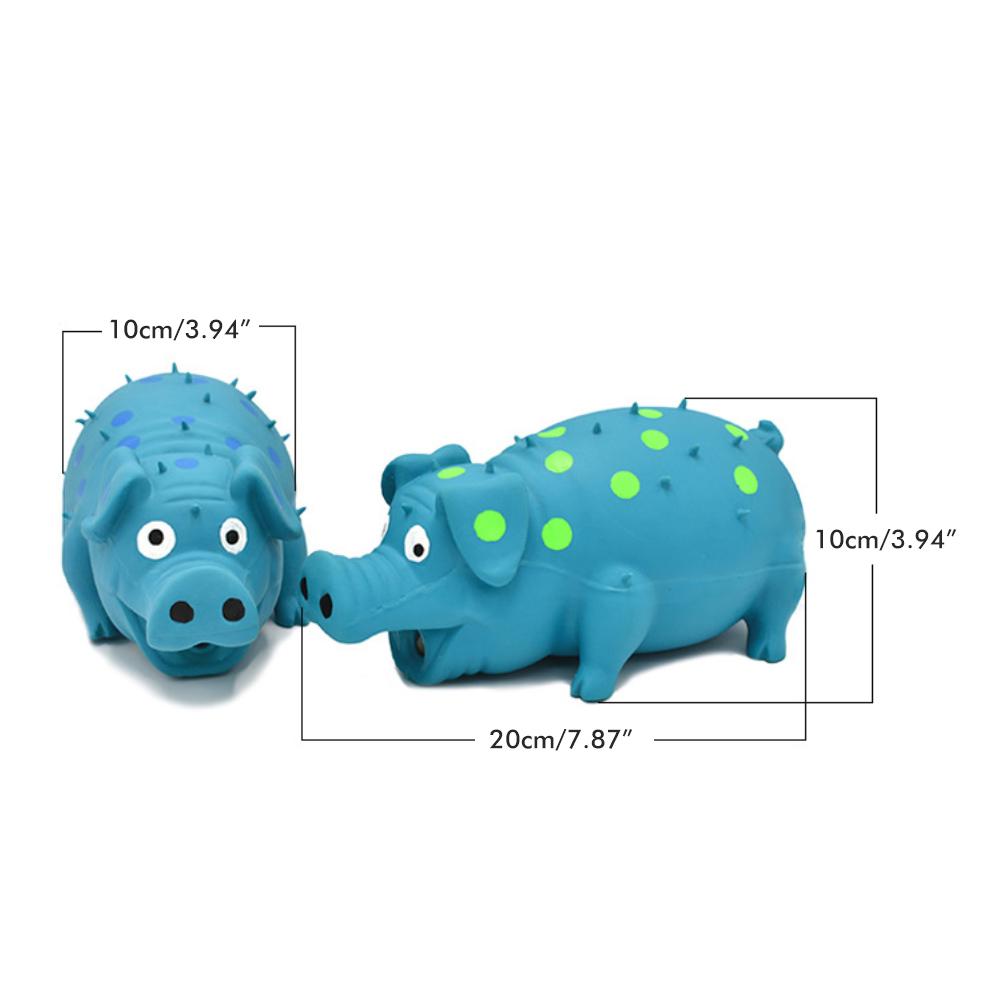 Pig Squeaky Dog Toy Interactive Dog Chew Toy Rubber Pig Dog Toy for Small Medium Large Dogs
