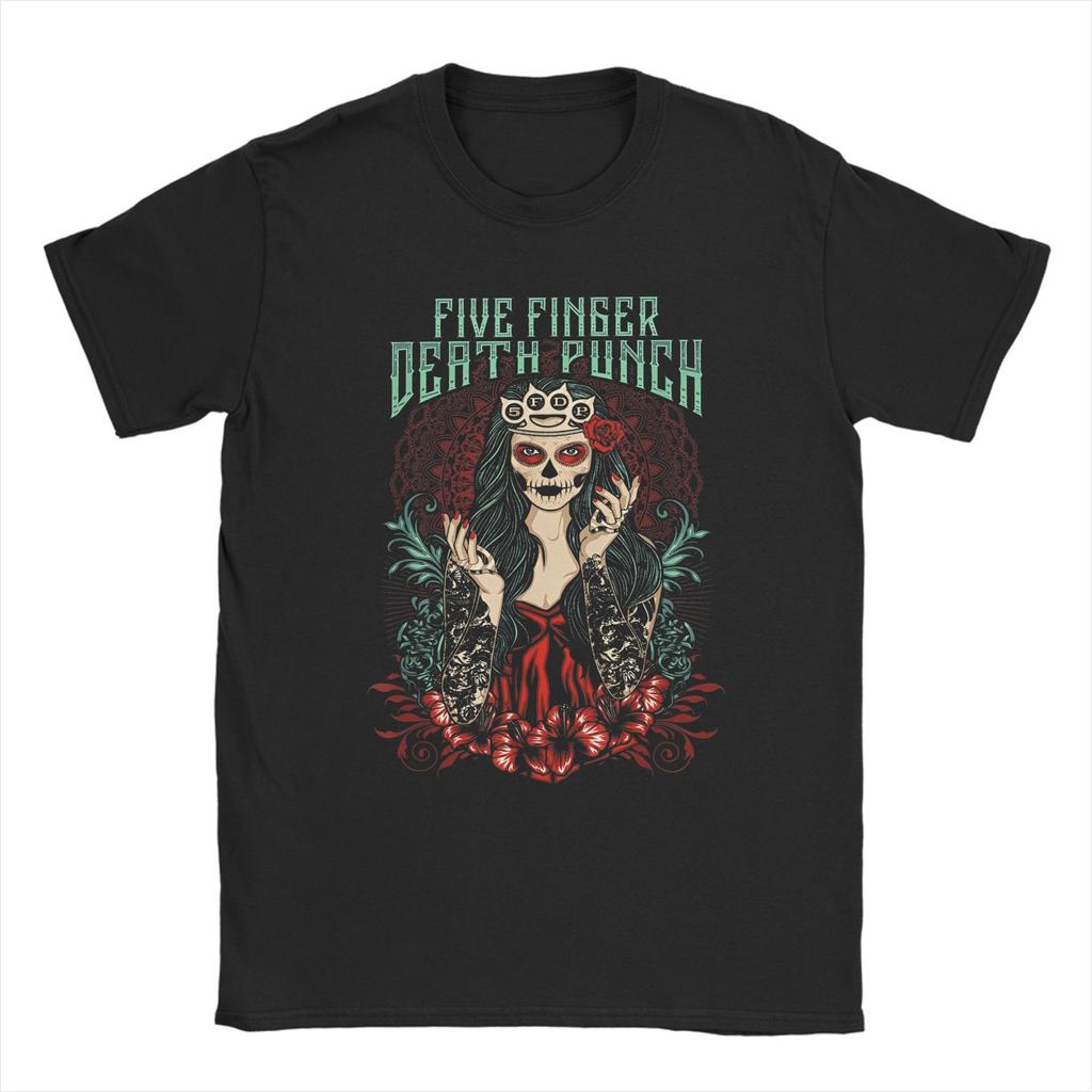 5FDP Five Finger Death Punch Graphic TShirt Cotton T Shirts For Unisex Harajuku Print Tshirt Short Sleeve Streetwear Top Tees