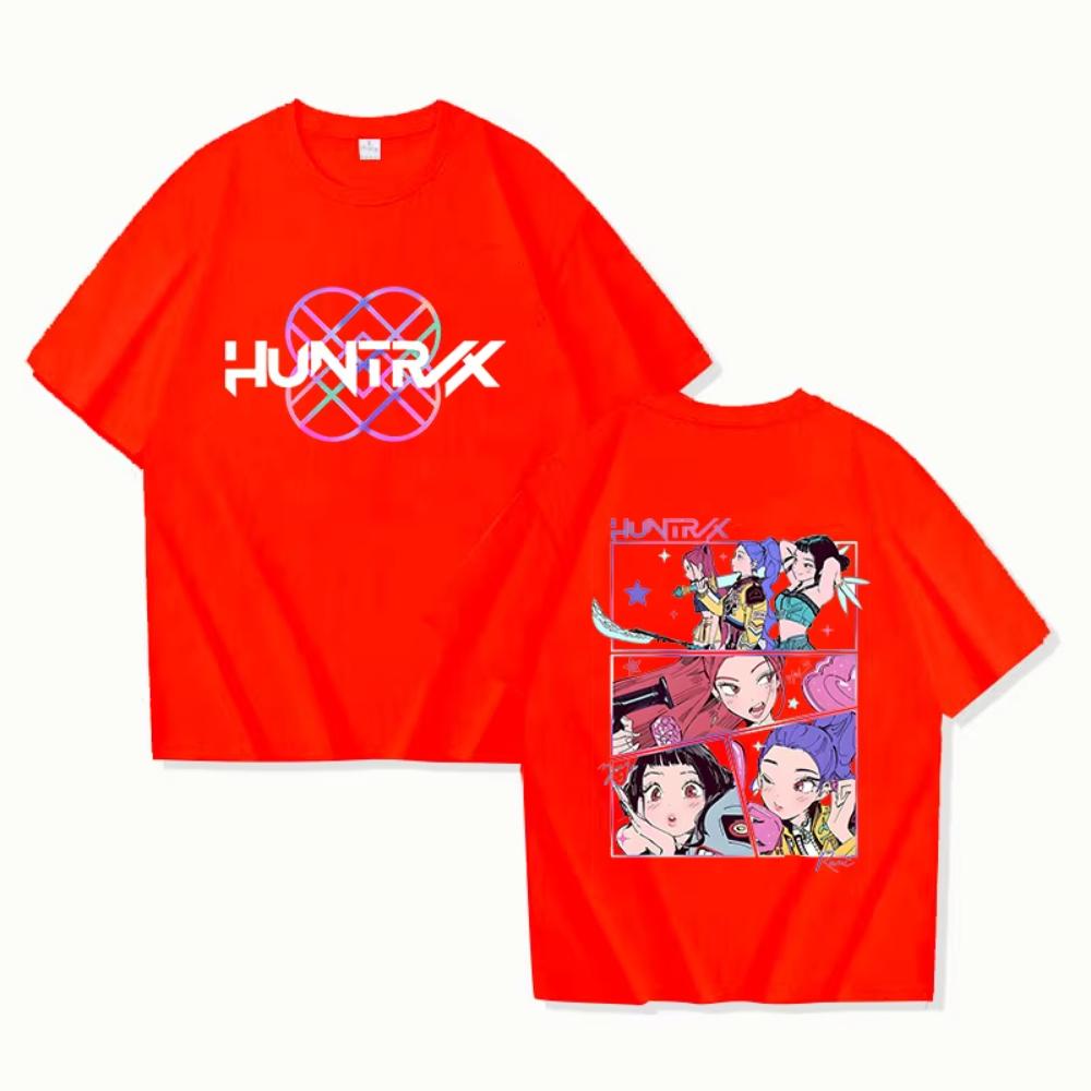 Hot Sale New Kpop Demon Hunters Print Cotton T Shirts Women's Men Casual Round Neck Tees Top Summer Cool Loose Short Sleeve