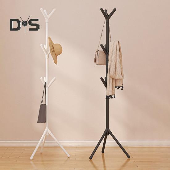 Multi Hook Clothes Rack Stand Coat Hanger High Stability Adjustable Height Easy Assembly Freestanding Clothing Storage Rack