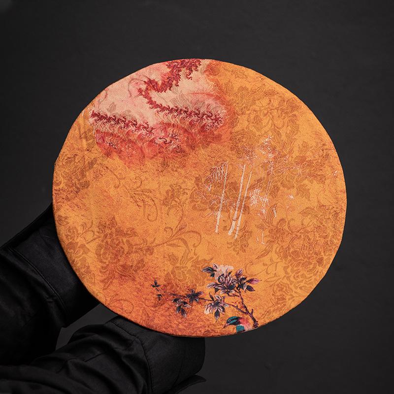 Double-sided Xiangyun Yarn Zen Tea Tablecloth - Retro Style for Coffee Tables