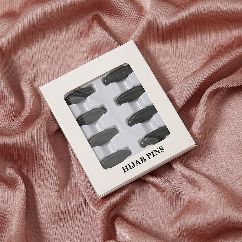 Barevná minimalistická plastová brož: Šperk Spona na šátek s palcovou přezkou