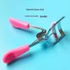 Chrome Peach Heart Handle Wide-Angle Mini Eyelash Curler - Portable Beauty Tool