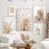 Beige Pampas Canvas Poster Shell Reed Leaf Modern Wall Art Prints Dried Flowers Print Pictures Nordic Posters Living Room Decor