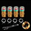 4Pcs/set Cars Tire Air Pressure Monitor Alert Indicator Tire Valve Cap Gauge Car Tyre Pressure Gauge Caps Useful Car Accessories