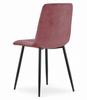 KARA chair - pink velvet / black legs x 2