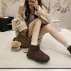 Women's Large Size Soft Sole Heightening Winter Warm Fur One Anti-slip Snow Boots Plush Lined Ankle Boots Outdoor Sports Cotton Boots