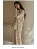 Rou Shan Women's Pure Cotton Gauze Long Sleeve Pajamas - 2025 High-End Spring/Autumn Homewear Set