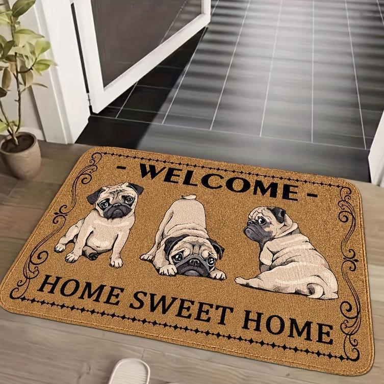 Rutschfeste, schmutzabweisende Willkommensmatte aus Kieselgur mit amerikanischem Buchstabenmuster