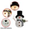 Christmas Luminous Snowman Ornament with Black & White Plaid Scarf Hat