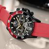 AILANG Luxury Black Red Case Multi-function Sports Tourbillon Watches Waterproof Automatic Mechanical Watch Men Reloj Hombre