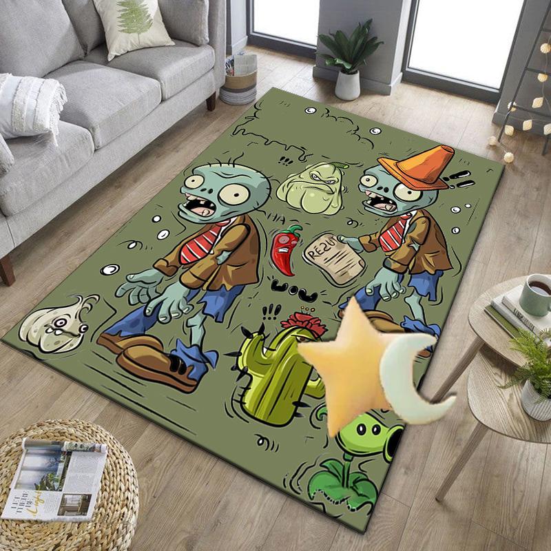 Vibrant Battle Zombies Office Rug Chair Mat, Game Carpet, Suitable for Front Door, Bedroom, Living Room, Desk, Holiday Gift